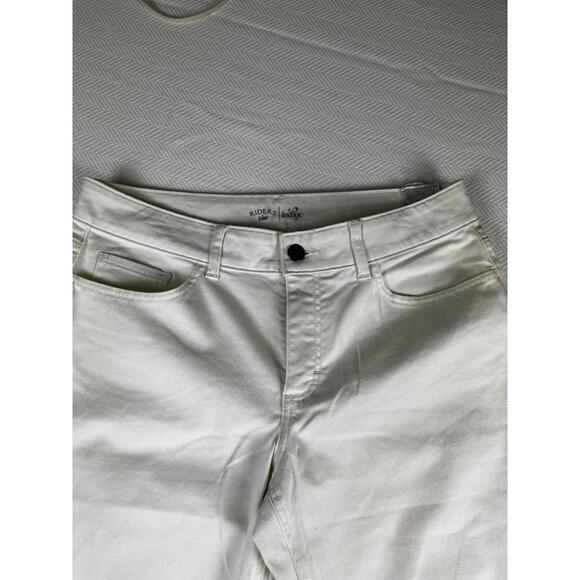 Riders by Lee Indigo Women’s White Jeans Size 16P NWT Flaw Straight Leg - Picture 7 of 8